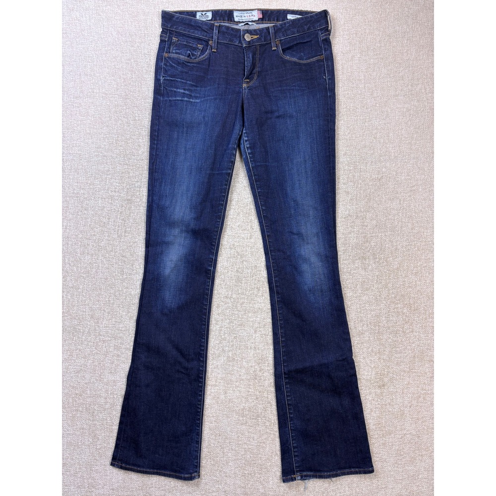 Lucky Brand Lolita Boot White Oak Cone Denim Jeans Dark Wash 4/27 Long USA Made